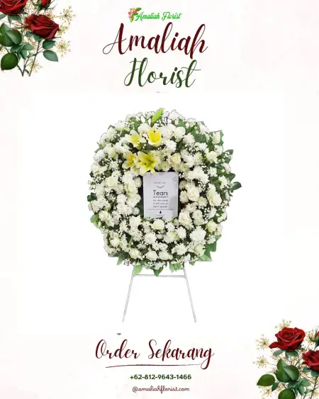 Krans Bunga Duka Muka Kuning